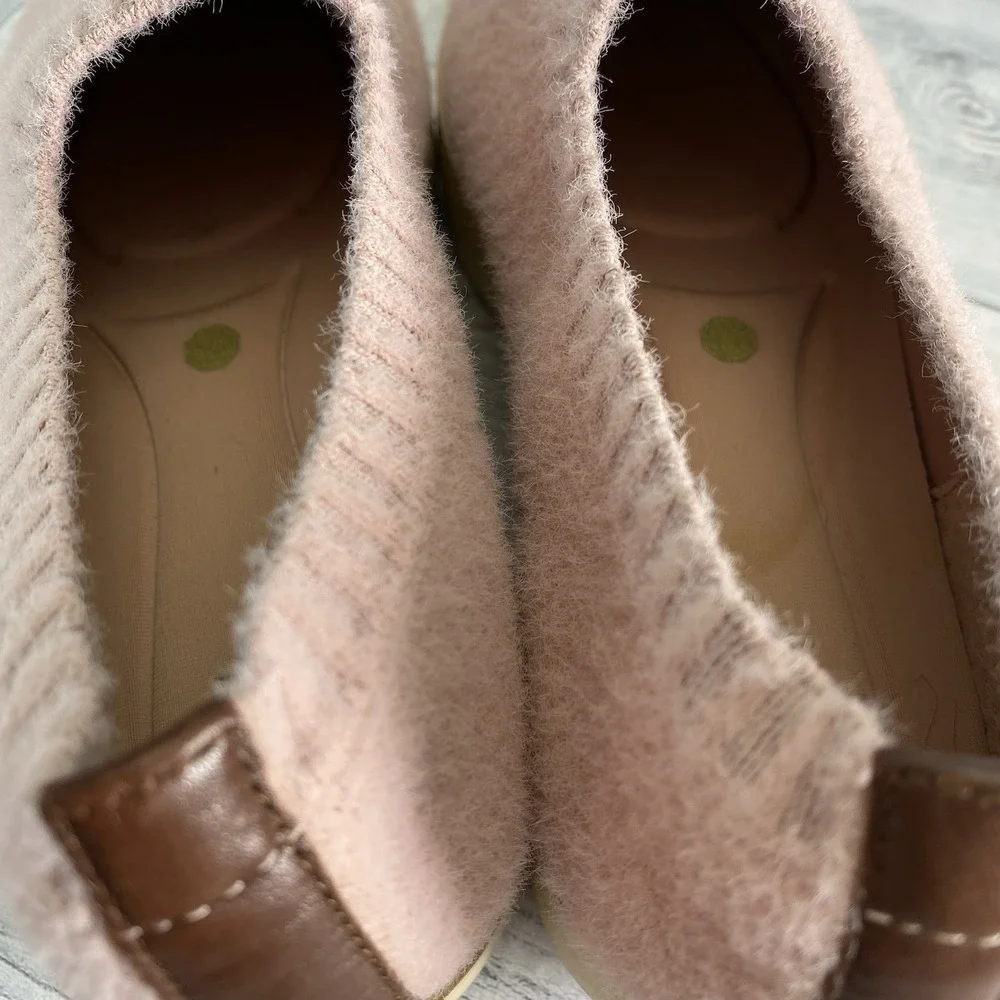 Louise et Cie Raja Sneaker Womens 6 Pink Soft Rose Stretch Platform Shoes Fuzzy
